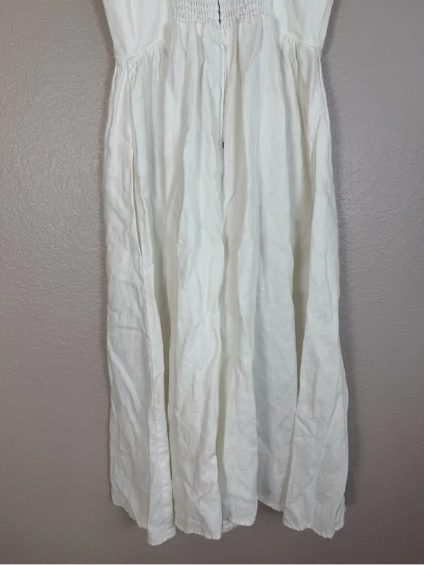 Reformation Tori Linen Dress White size 4 $249 Button Down Sundress - Image 15