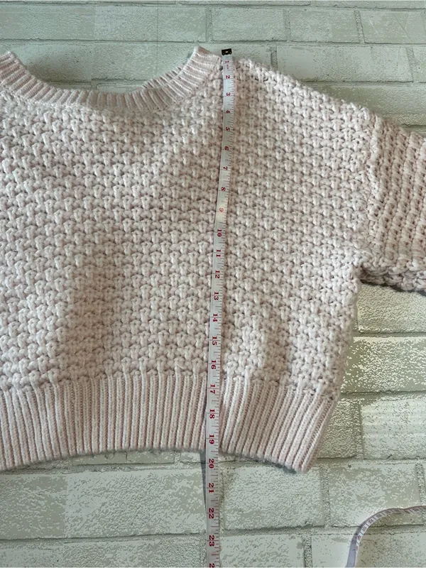 Altar'd State Pale Pink Cozy Crewneck Sweater Size Small - Image 6