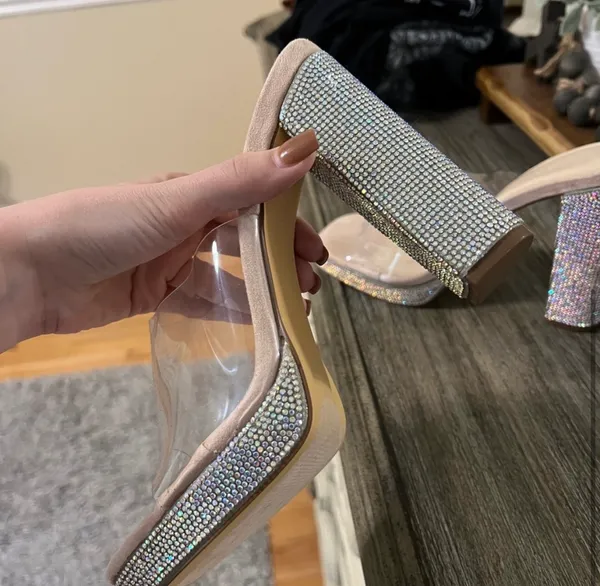 These Three Boutique Rhinestone Platform Heels - Image 3