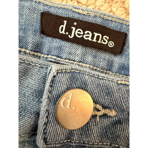 Wide Leg Grunge Cargo Jeans Light Wash High Rise Utility Y2K Size 6 d. Jeans - Image 5