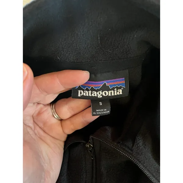 Patagonia 1/4 Zip Black Fleece Jacket Mens Womens Unisex Size S - Image 5