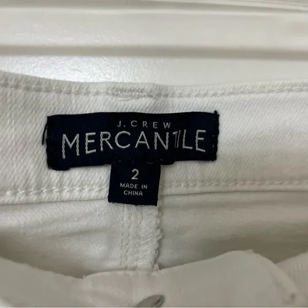 J Crew Mercantile White Denim Mini Skirt Size 2 - Image 8