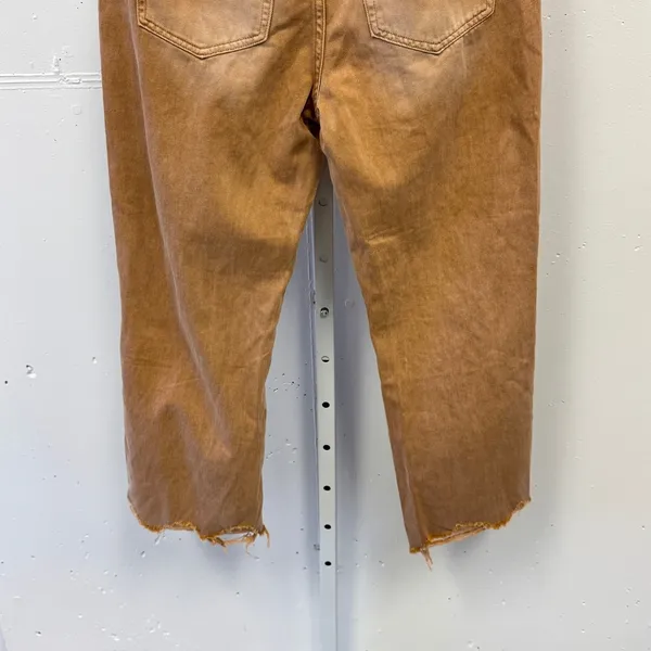 Vervet Kiss Of California Super High Rise 90's Vintage‎ Crop Flare Jeans W27 Tan - Image 9