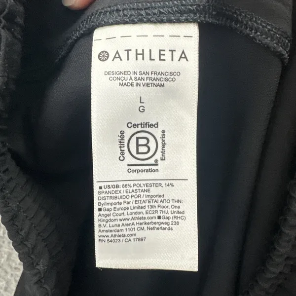 Athleta‎ Promenade High Rise Cargo Pants Black Athleisure Women's Large x 30 - Image 5