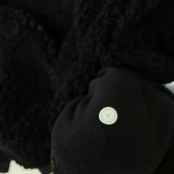 Lululemon Textured Fleece 1/2‎ Zip Black size 4 sherpa hooded - Image 7
