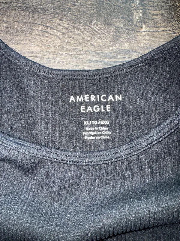 American Eagle Bodysuit Short Sleeve Black - Image 3