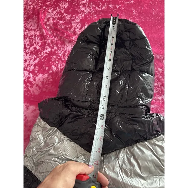 Calvin Klein Performance Puffer Vest Black Silver Chevron Quilted Women's XL - Image 9