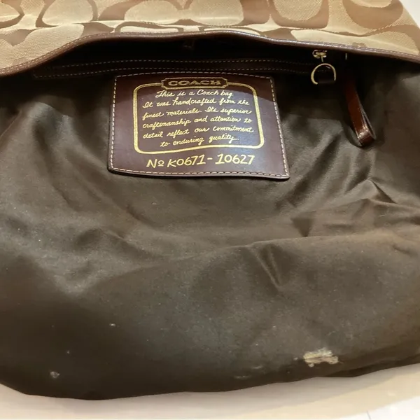 COACH SIGNATURE HOBO STYLE TOTE no 10627 shoulderbag satchel - Image 9