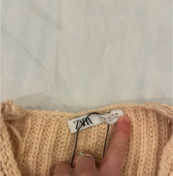 ZARA Knit Sweater Tie Waist - Image 3