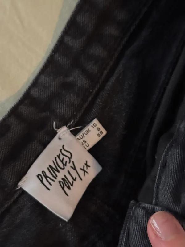 Princess Polly Black Wide Leg Jeans - Image 4