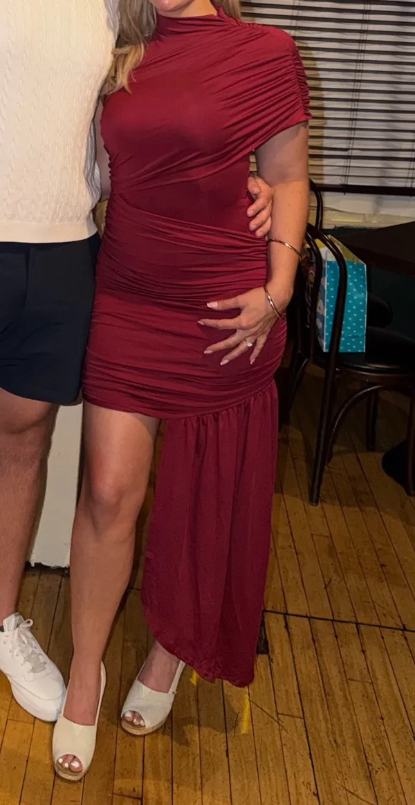 Shein Burgundy Dress - Image 3