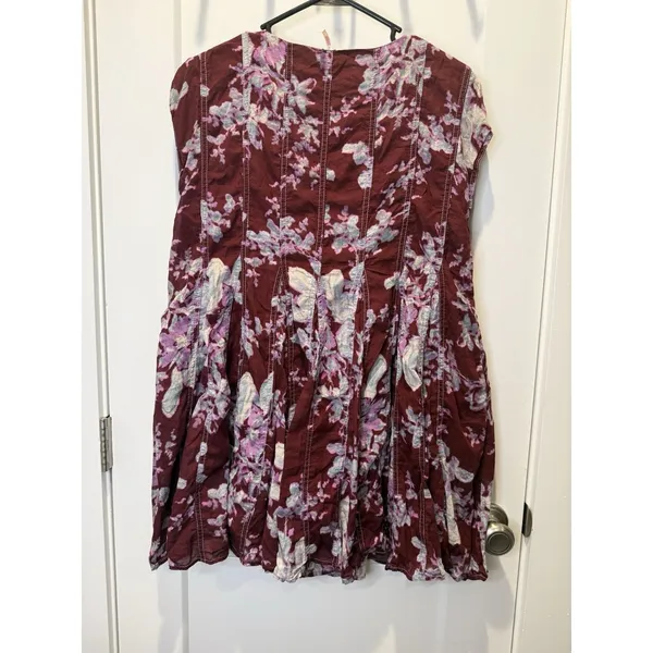 Free People Sully Babydoll Dress Women’s Small Burgundy Cottagecore Coquette - Image 5