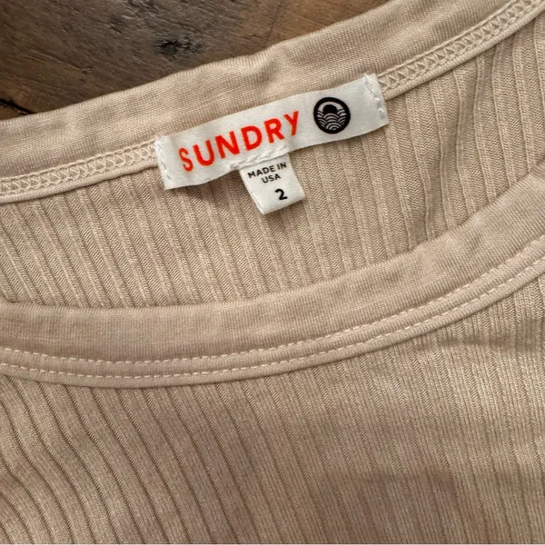 SUNDRY Ribbed‎ Tee - Image 3