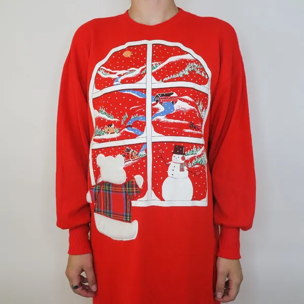 Vintage 80s Bold Spirit Christmas Nightgown - Image 4