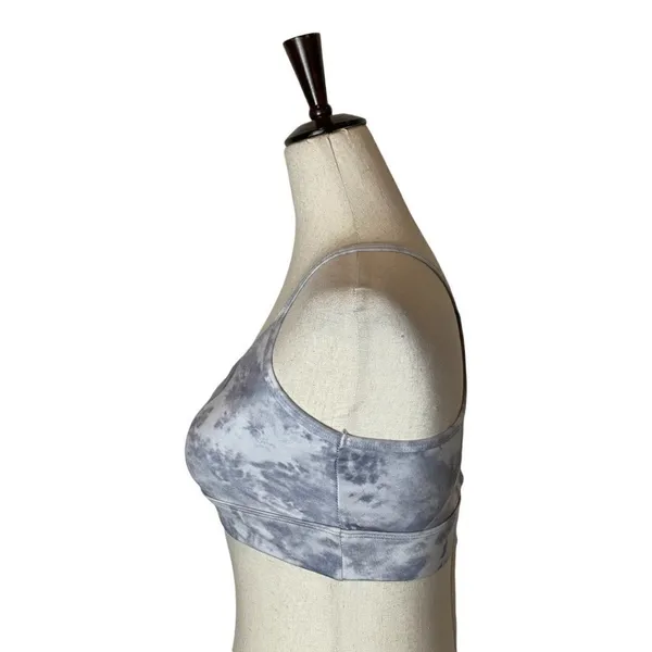 Pretty Little Thing Gray‎ And White Scoop Neck Racerback Sports Bra Size 2 - Image 3
