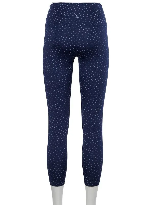 Nike Dri-fit High-Rise Navy Polka Dot Leggings - Image 2