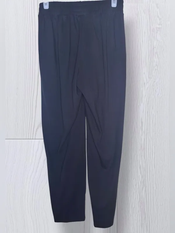 YOGALICIOUS Black Casual Wide Leg Lounge Pants | High Smocked Waist - Image 4