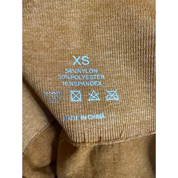 NVGTN Seamless High Waisted Leggings Womens Extra Small Brown Workout Pants New - Image 5