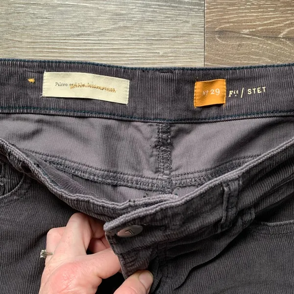 Pilcro and the Letterpress Gray Straight Leg Corduroy Pants 29 - Image 3