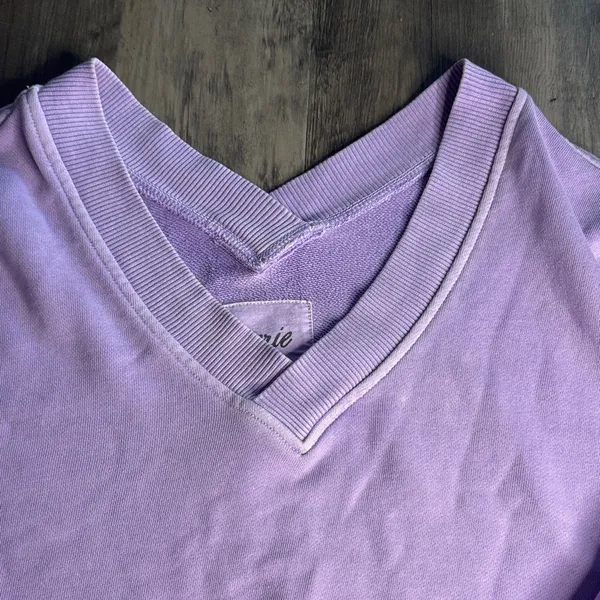 Aerie Pastel Purple Cropped Oversized Sweatshirt - Image 3