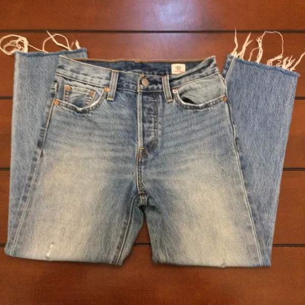 Levi’s made by white oak cone denim button fly ray hem 25 - Image 2