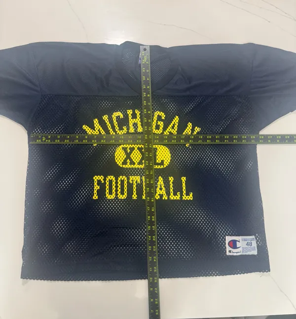 Vintage 90s Michigan Wolverines Football Champion Mesh Jersey XL 48 NCAA - Image 4