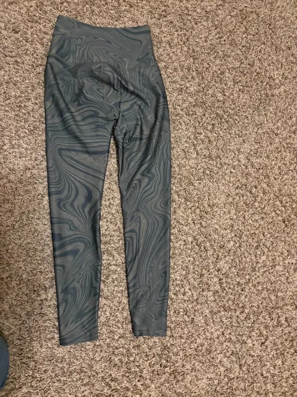 Beyond Yoga Swirl Dye Leggings Size XS Xtra Small Olive Green Pull On Athleisure - Image 3