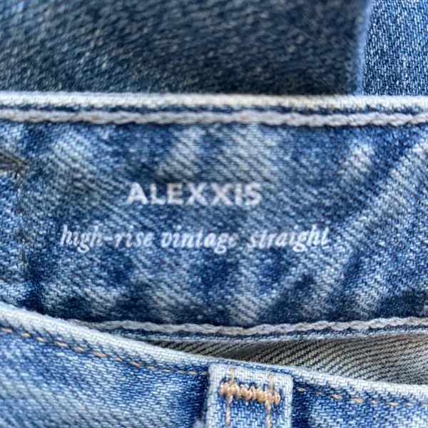 AG Cotton Alexxis High Rise Vintage Straight Leg Jeans 26 Blue - Image 6
