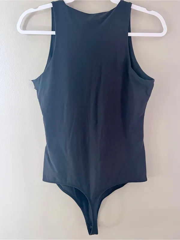 Abercrombie & Fitch Soft A&F Collection High Neck Bodysuit Black Medium - Image 2