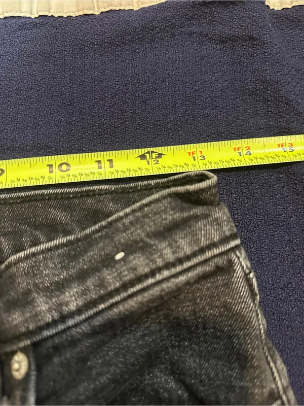 Black Washed Straight-Leg Jeans - Image 6
