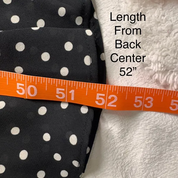1990s VTG Dani Max Black & White‎ Polka Dot Rockabilly Maxi Dress w Ruffle Sz 14 - Image 13