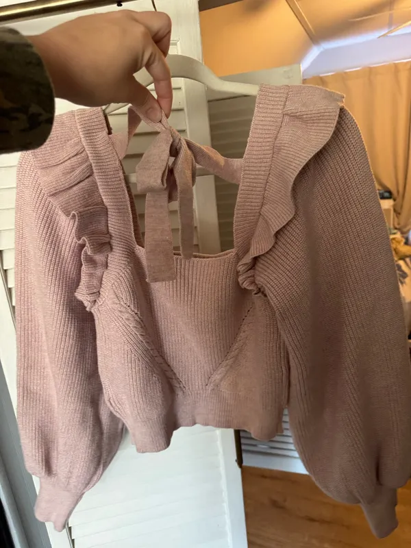 Ruffle sweater Pink Size M - Image 2