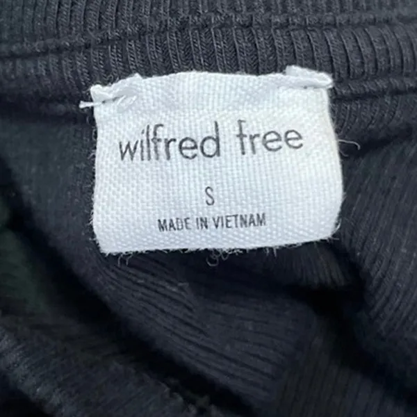 Aritzia Wilfred Free Black Ribbed Knit Round Neck Sleeveless Tank Bodysuit Top S - Image 4