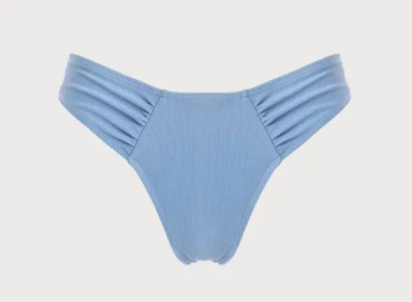 BERLOOK Blue Ruched Bikini Bottom ONLY 68 Size M - Image 7