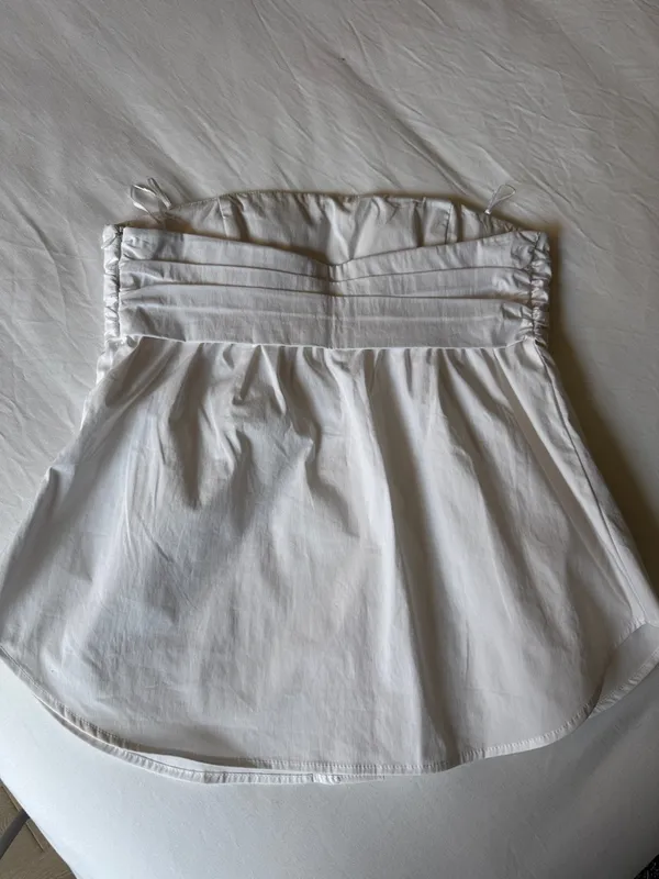Zara White Strapless Top - Image 5