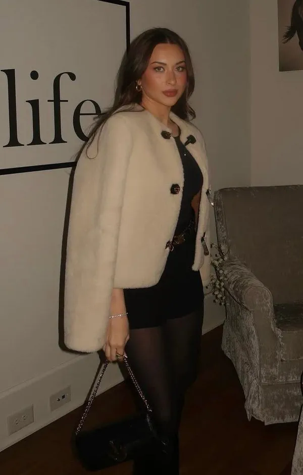 Zara Jacket coat teddy fur ivory cream cropped toggle  - Image 12