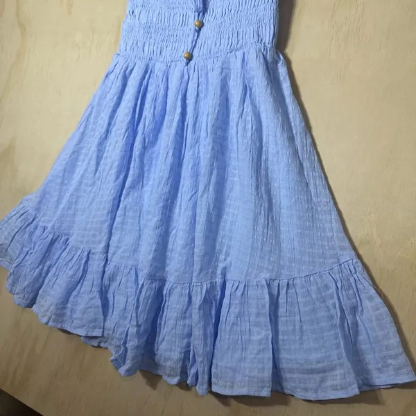 Indikah Tamika Blue Mini Flowy Dress‎ Women’s Size Large NWT - Image 3