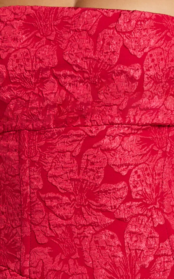 New Showpo Berri Maxi Dress Strapless Jacquard High Split Dress -Large MSRP $129 - Image 6
