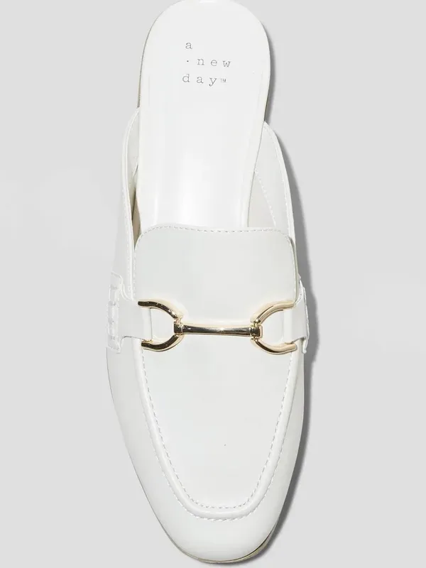 A New Day Women’s Cream Flats Mules Shoes Size 9 - Image 7