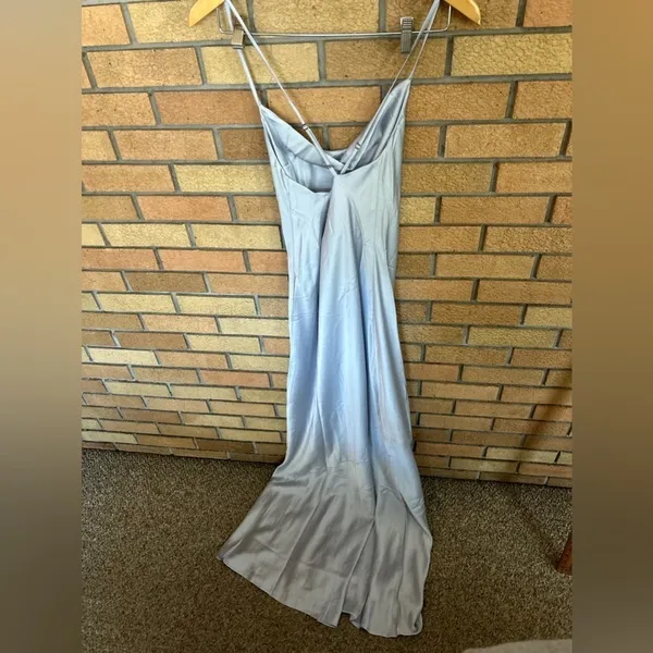NWT Show Me Your MuMu Tuscany Maxi Slip Dress in Silver Luxe Satin - Size S - Image 6