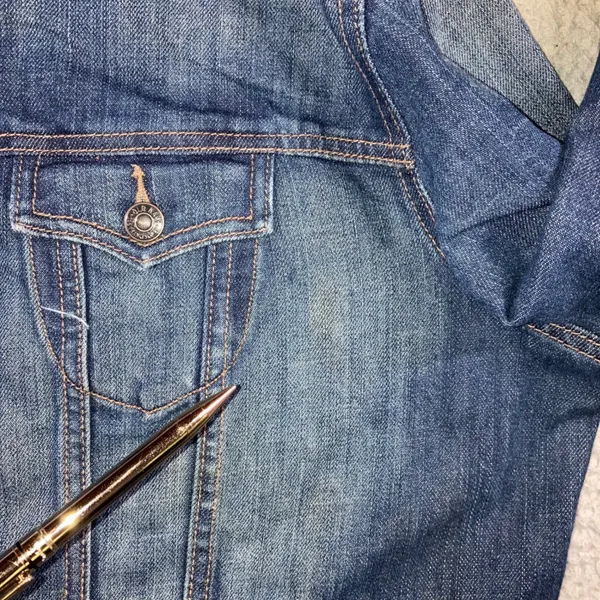 Old Navy Denim Trucker Jacket Women 2XL Blue Faded Utility Layering Outdoor - Image 5