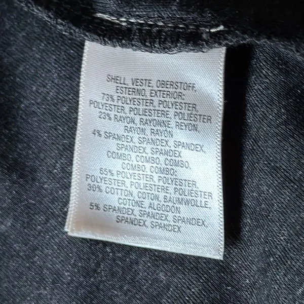 Anthropologie Tara Jacquard Hoodie‎ Zip Sweatshirt Gray Black Hooded Size Medium - Image 4