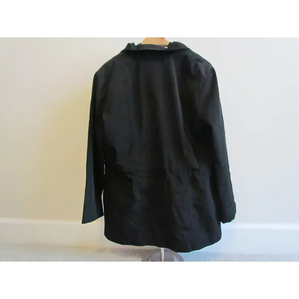 London Fog Jacket Medium M‎ Black Quilted Lining Utility Anorak Coat 54201955C - Image 2