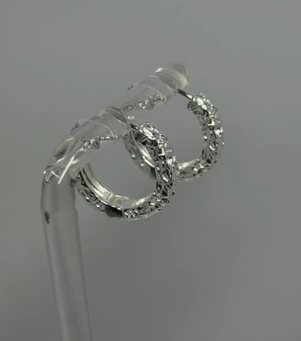 925 Sterling Silver Earrings Hoop - Image 3