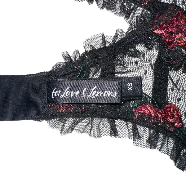 For Love & Lemons Rosebud Black Bustier Corset Top XS - Image 5