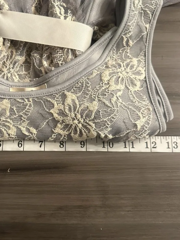 NWT Ryu by Anthropologie Gray/Ivory Lace Bodice Tulle Dress Size Small - Image 9