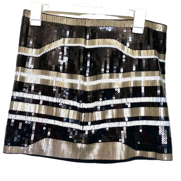 Express Womens Skirt Sz Small Sequins Short Party Evening Disco Retro Short - Image 3