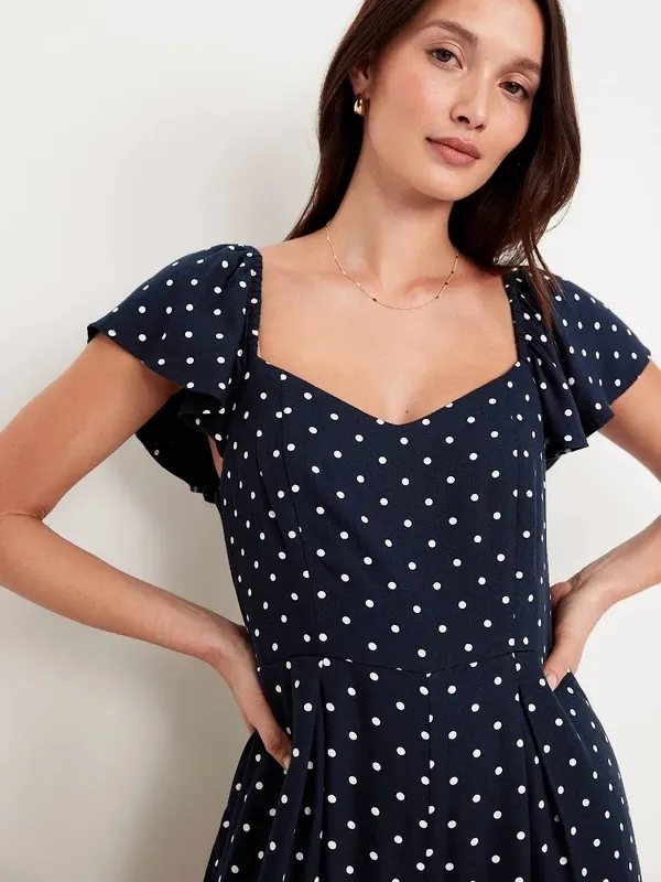 Old Navy Polka Dot Navy Jumpsuit - Image 2