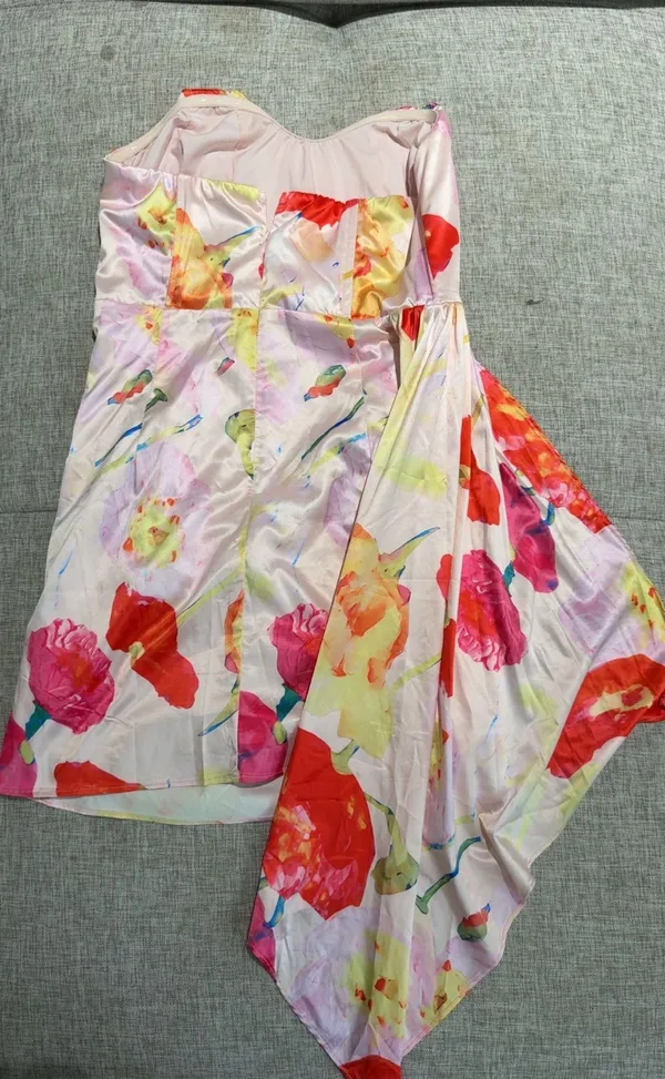 Lulus Floral Mini Homecoming Dress - Image 4