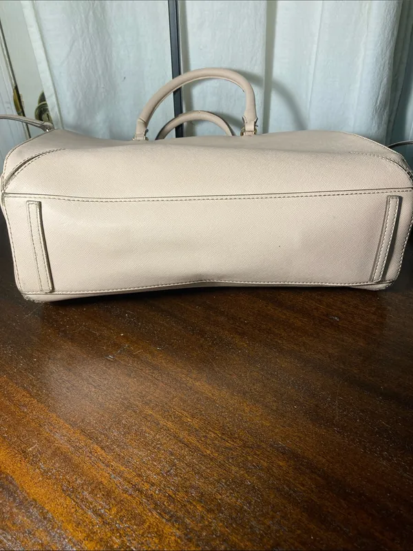 Tory Burch Robinson Large Pale Leather Satchel with Detachable Strap - Image 7